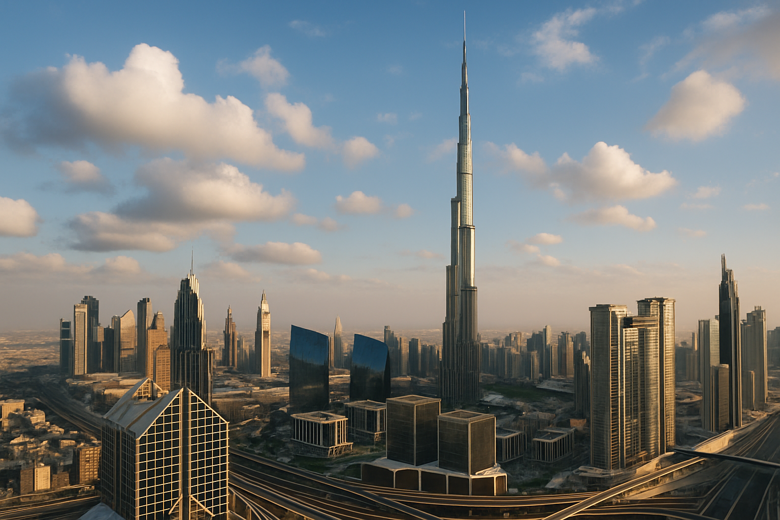 Burj Khalifa skyline view in Dubai