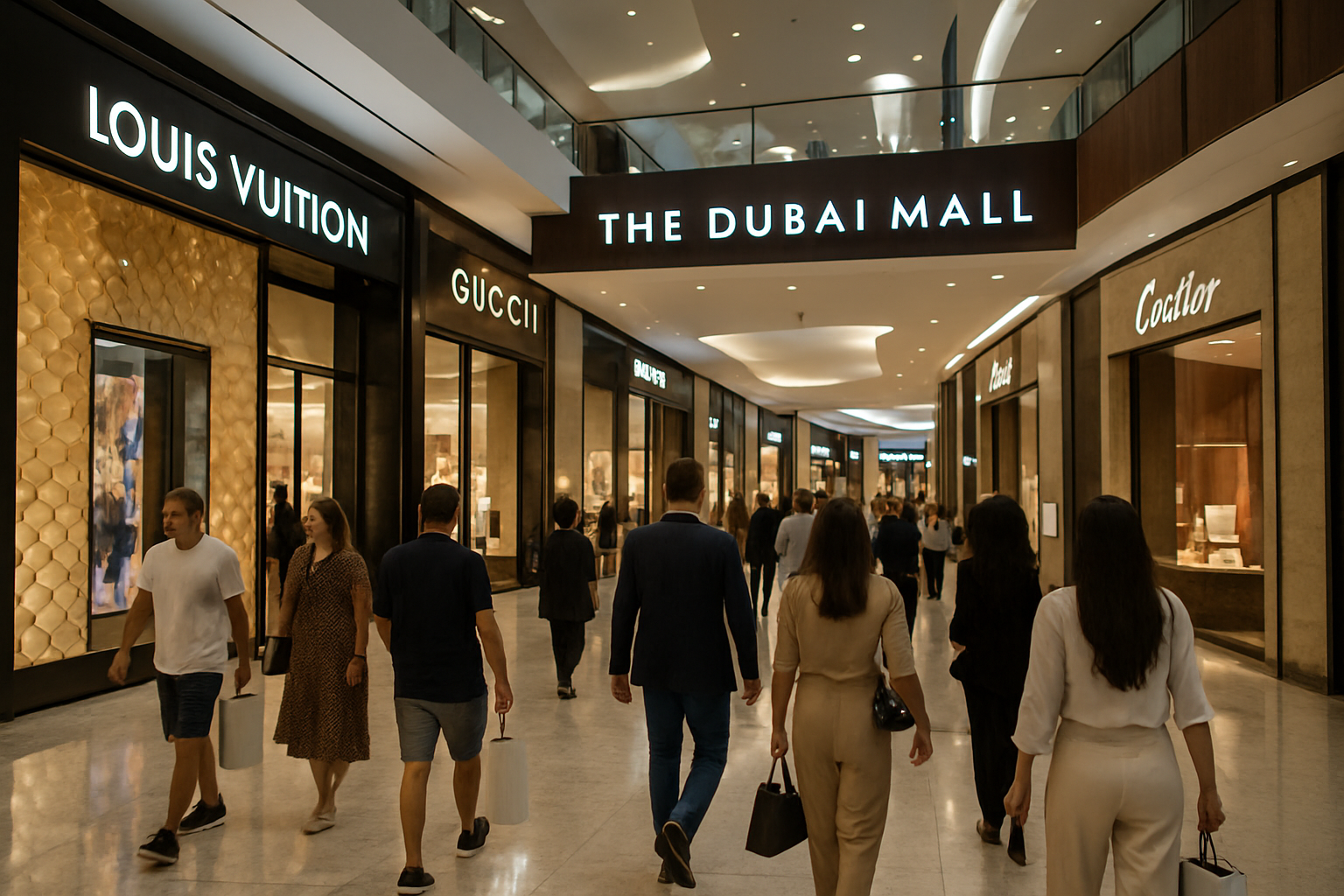 Luxury shopping at The Dubai Mall